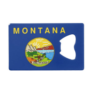 Steel Bottle Opener met vlag van Montana, Verenigd Kredietkaart Flessenopener