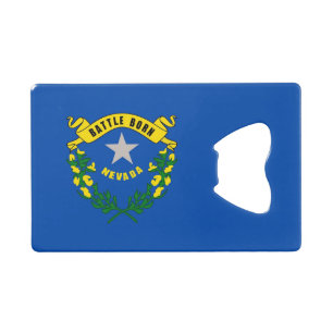Steel Bottle Opener met vlag van Nevada, Verenigde Kredietkaart Flessenopener