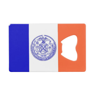 Steel Bottle Opener met vlag van New York City USA Kredietkaart Flessenopener
