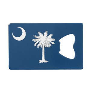 Steel Bottle Opener met vlag van South Carolina Kredietkaart Flessenopener