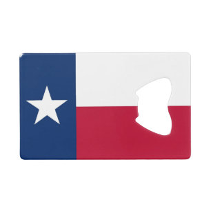 Steel Bottle Opener met vlag van Texas, Verenigde  Kredietkaart Flessenopener