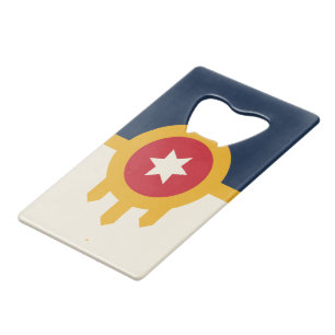 Steel Bottle Opener vlag van Tulsa, Oklahoma Kredietkaart Flessenopener