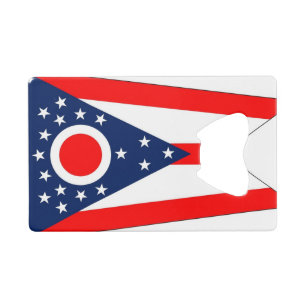 Steel Bottle Opener with flag of Ohio State Kredietkaart Flessenopener