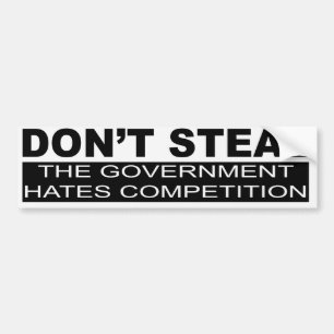 Steel de overheid niet bumpersticker