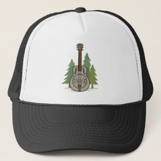 Steel Dobro Forest-Rustic Music Lover trucker hat Trucker Pet