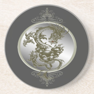 Steel Dragon-Onderzetter Zandsteen Onderzetter