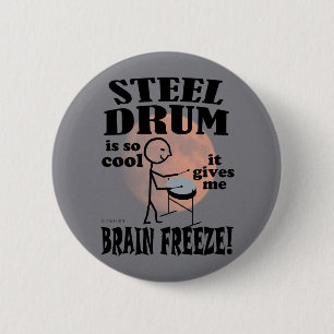 Steel Drum, Brain Freeze Ronde Button 5,7 Cm