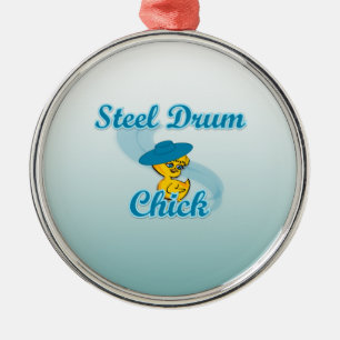 Steel Drum Chick #3 Metalen Ornament