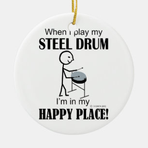 Steel Drum Happy Place Keramisch Ornament