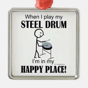 Steel Drum Happy Place Metalen Ornament