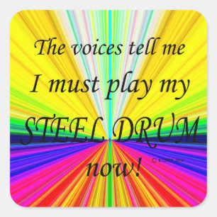Steel Drum Voices Dit Doit Jouer Sticker Carré
