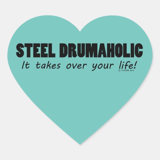 Steel Drumaholic Life Heart Sticker (Voorkant)