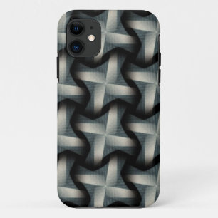 Steel Fan Breeze Abstract Weave Patroon iPhone 11 Hoesje