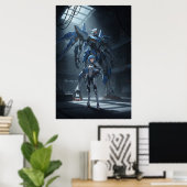 Steel Guardian: Mecha & Pilot Art Poster (Bureau à domicile)