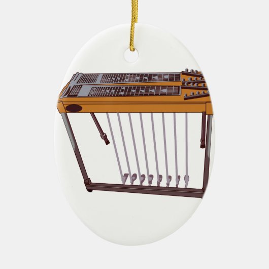 Steel Guitar Keramisch Ornament (Voorkant)