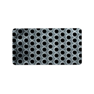 Steel Holes Metal Mesh Pattern Etiket