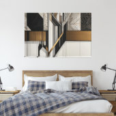 Steel Leaves Canvas Afdruk (Insitu (Slaapkamer))