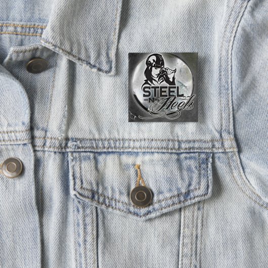 Steel N Heels Square Button (In situ)