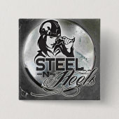 Steel N Heels Square Button (Voorkant)