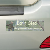 Steel niet bumpersticker (Op auto)