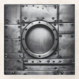 steel object  glazen onderzetter