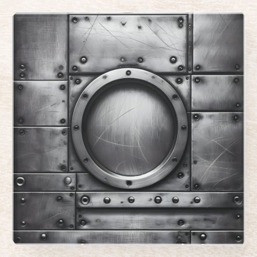 steel object  glazen onderzetter (Voorkant)