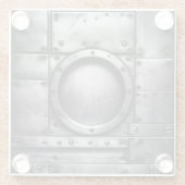 steel object  glazen onderzetter (Achterkant)