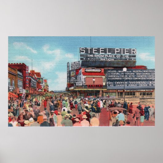 Steel Pier - Atlantic City Poster (Voorkant)