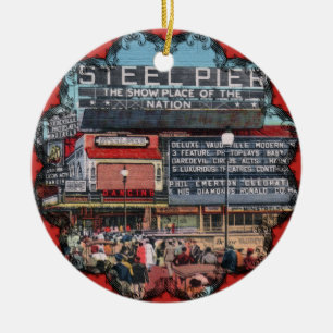 Steel Pier — Atlantic City Victoriaans sierent Keramisch Ornament