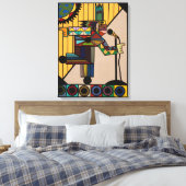 "Steel Pulse" van Ruchell Alexander Canvas Afdruk (Insitu (Slaapkamer))