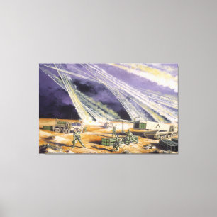 Steel Rain Desert Storm van Frank M. Thomas Canvas Afdruk