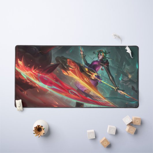 Steel Shadow Gaming Desk Mat | Assassin esthetiek (Kindertafel)