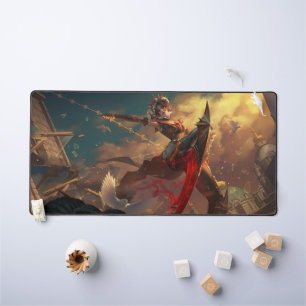 Steel Shadow Gaming Desk Mat   Assassin esthetiek