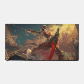 Steel Shadow Gaming Desk Mat | Assassin esthetiek (Voorkant)