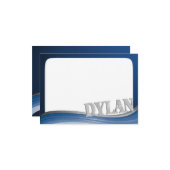 Steel Wave met de naam Dylan Flat Note Notitiekaartje (Voorkant / Achterkant in situ)