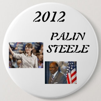 steele 1, palin 2012, 2012, PALINSTEELE Ronde Button 6,0 Cm