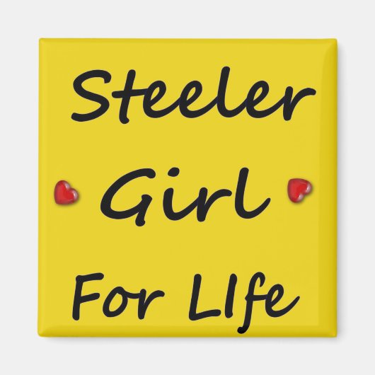 Steeler Girl for Life Magnet (Devant)