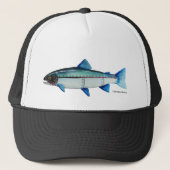 Steelhead-forel; honkbal-hak trucker pet (Voorkant)