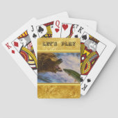 Steelhead zalm die in grizzly beren mond springt speelkaarten (Achterkant)