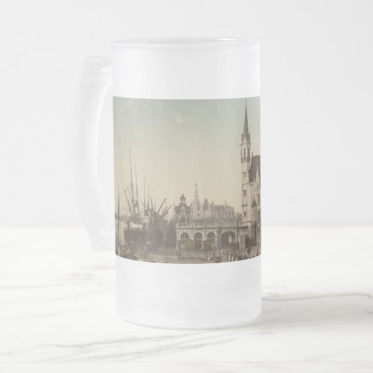 Steen, Antwerpen, België Matglas Bierpul (Voorkant links)