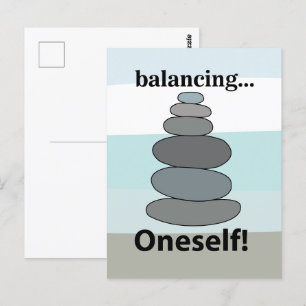 Steen Balanceren Briefkaart