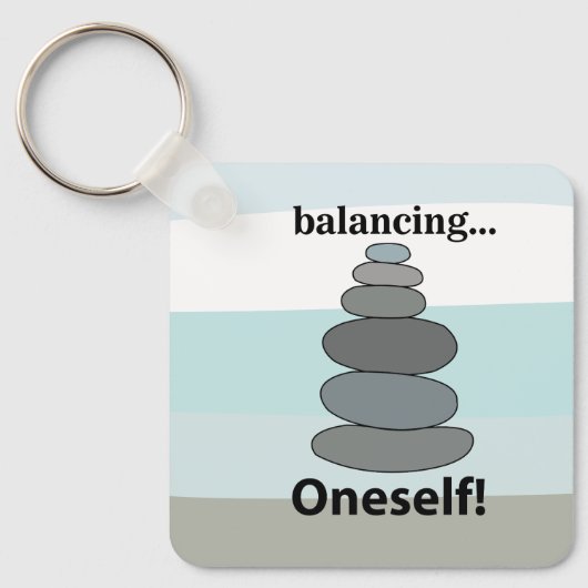 Steen Balanceren Sleutelhanger (Voorkant)