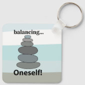 Steen Balanceren Sleutelhanger (Achterkant)