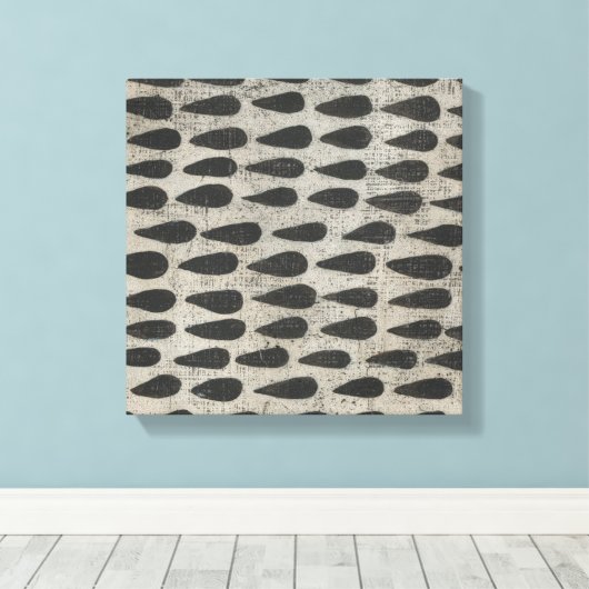 Steen - druppels canvas afdruk (Insitu (Houten vloer))