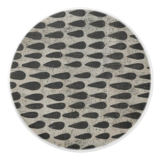 Steen - druppels keramische knop (Voorkant)