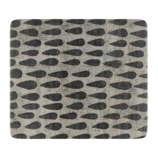 Steen - druppels snijplank (Voorkant)