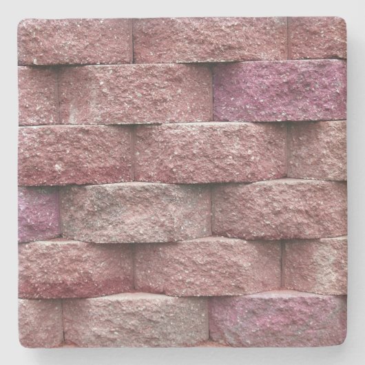 Steen met wandtextuur, vierkant onderzetter (Voorkant)