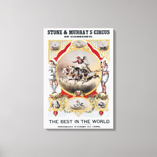 Steen & Murray's Circus, Circa 1870. Canvas Afdruk