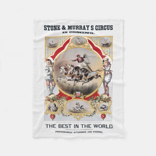 Steen & Murray's Circus, Circa 1870. Fleece Deken (Voorkant)