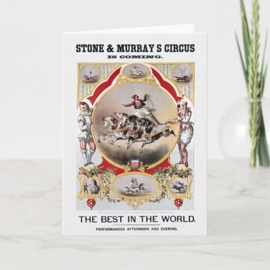Steen & Murray's Circus, Circa 1870. Kaart (Voorkant)